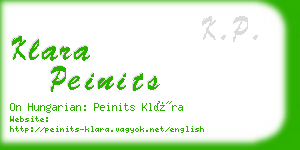 klara peinits business card